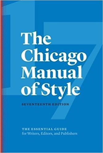 New 17th Edition of the Chicago Manual of Style